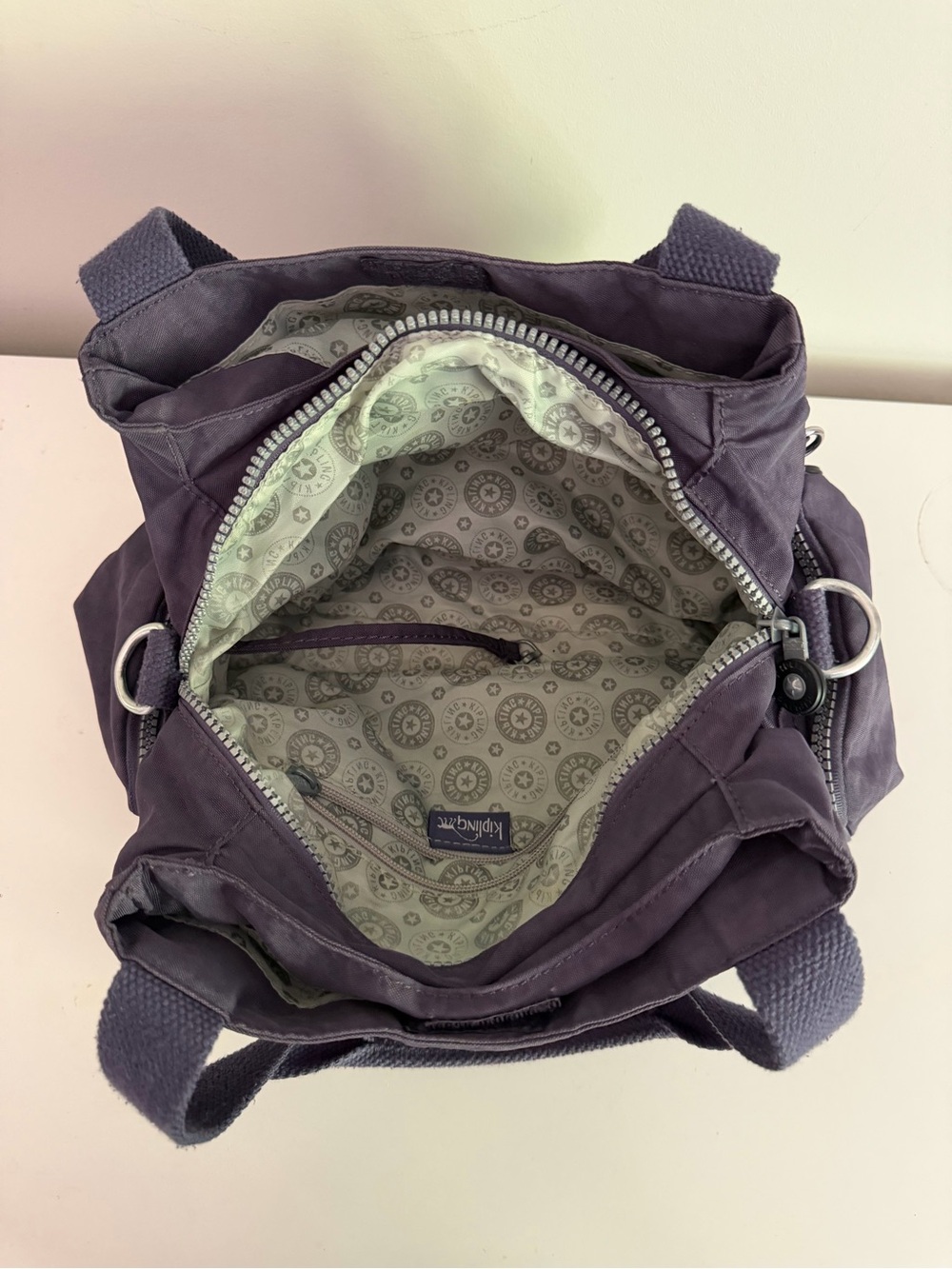 Kipling Deep Purple Shoulder Bag with Front Flap - Picture 4 of 5
